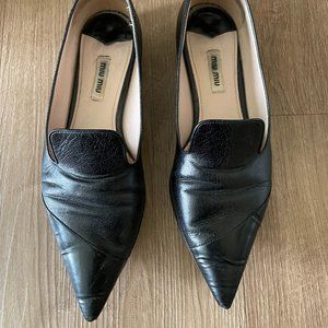 Miu Miu Pointed Toe Loafers size 39